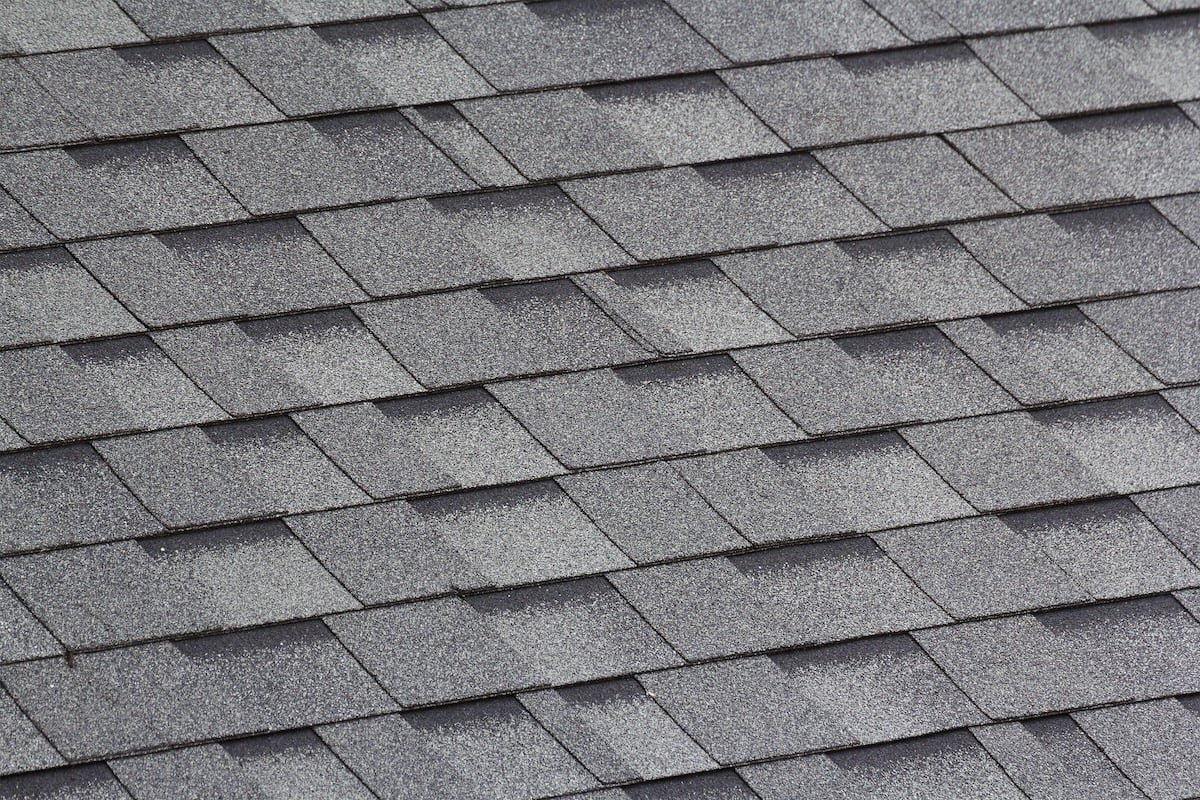 grey and black roof shingles