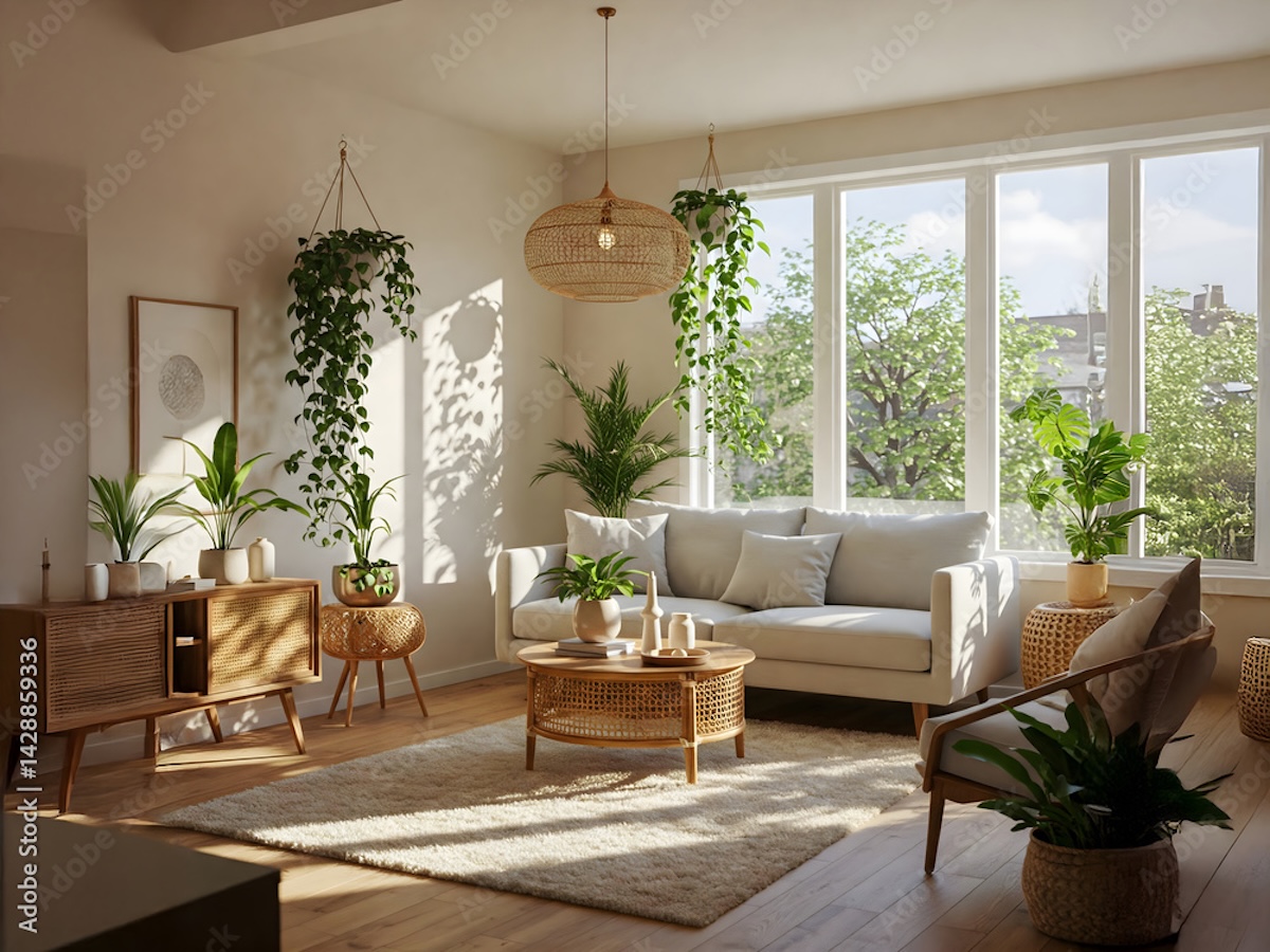 windows with plants