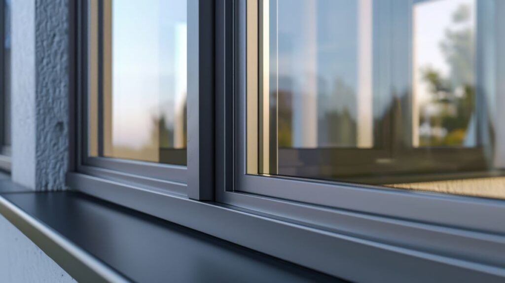 dark sleek window frame